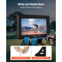 VEVOR 16 ft Inflatable Movie Screen, 600D Washable Inflatable Projection Screen with Portable Storage Bag, Easy Set Up 16:9 Movi