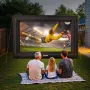 VEVOR 16 ft Inflatable Movie Screen, 600D Washable Inflatable Projection Screen with Portable Storage Bag, Easy Set Up 16:9 Movi