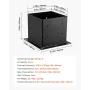 4x4 Post Base 8 Pcs, Inner Size 3.6x3.6 inch / 92x92 mm Post Brackets, Heavy Duty Carbon Steel Decking Posts, Wood Posts Bracket