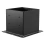 VEVOR 4x4 stolpebase 8 stk, indre størrelse 3,6x3,6 tommer / 92x92 mm stolpebeslag, kraftige kulstofstål terrassestolper,