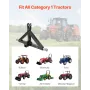 VEVOR 3 Point Hitch Receiver with 2 in Receiver, 3pt Quick Hitch Attachment, 3,000 lbs Capacity, Heavy Duty Tractor Tow Drawbar 