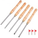 Wood Turning Tools for Lathe 5 PCS Set, Carbide Lathe Tools with Diamond Shape, Round, Square Cutters, Turning Lathe Chisels