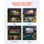 VEVOR 20 ft Inflatable Movie Screen, 600D Washable Inflatable Projector Screen with Portable Storage Bag, 16:9 Easy Set Up Movie