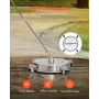 VEVOR 15" Pressure Washer Surface Cleaner, Stainless Steel Pressure Washer Attachments with 4 Wheels, 4000 Max PSI, 1/4 Quick Co
