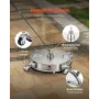 15" Pressure Washer Surface Cleaner, Stainless Steel Pressure Washer Attachments with 4 Wheels, 4000 Max PSI, 1/4 Quick Connecto