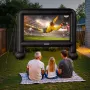 VEVOR 16 ft Inflatable Movie Screen, 600D Washable Inflatable Projector Screen with Portable Storage Bag, 16:9 Easy Set Up Movie