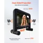 VEVOR 15 ft Inflatable Movie Screen, 600D Washable Inflatable Projection Screen with Portable Storage Bag, Easy Set Up 16:9 Movi