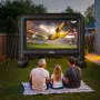 VEVOR 15 ft Inflatable Movie Screen, 600D Washable Inflatable Projection Screen with Portable Storage Bag, Easy Set Up 16:9 Movi