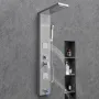 VEVOR Shower Panel Tower System with Rainfall Waterfall Shower Head, 53 in Brushed Stainless Steel Shower Column, 5-Function Fau