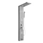 Shower Panel Tower System with Rainfall Waterfall Shower Head, 53 in Brushed Stainless Steel Shower Column, 5-Function Faucet, W