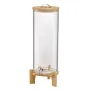 VEVOR Beverage Dispenser, 13L Drink Dispensers for Parties, Glass Juice Dispenser with Wood Stand, Stainless Steel Spigot, Iced 
