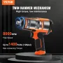 1.3 cm Air Impact Wrench, High Torque Up to 1894.6 Nm, Lightweight 2.1 kg Design Pneumatic Impact Gun with 11-PCS 1.3 cm Drive C