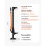 Farm Jack, 91.5 cm Utility High Lift Farm Jack, 3.18 Ton Capacity Ratcheting Off Road Utility Jacks, Heavy-Duty Lift Jacks with 