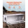 Heavy Duty Aluminum Truck Bed Tool Box, Diamond Plate Tool Box with Side Handle and Lock Keys, Storage Toolbox Chest Organizer f