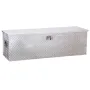 Heavy Duty Aluminum Truck Bed Tool Box, Diamond Plate Tool Box with Side Handle and Lock Keys, Storage Toolbox Chest Organizer f