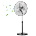20" Industrial Pedestal Fan 3-Speed Oscillating Fan Height Adjustable