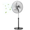 20" Industrial Pedestal Fan 3-Speed Oscillating Fan Height Adjustable