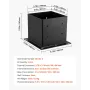 4x4 Post Base 4 Pcs, Inner Size 3.6x3.6 inch / 92x92 mm Post Brackets, Heavy Duty Carbon Steel Decking Posts, Wood Posts Bracket