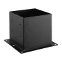 4x4 Post Base 4 Pcs, Inner Size 3.6x3.6 inch / 92x92 mm Post Brackets, Heavy Duty Carbon Steel Decking Posts, Wood Posts Bracket