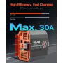 VEVOR 12V 30A DC to DC Battery Charger, 375W, On-Board Battery Charger for Lead-Acid, Lithium, AGM, GEL, and Flooded Batteries, 