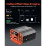 12V 30A DC to DC Battery Charger, 375W, On-Board Battery Charger for Lead-Acid, Lithium, AGM, GEL, and Flooded Batteries, Smart 