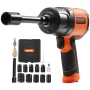 1.3 cm Air Impact Wrench, High Torque Up to 1894.6 Nm, Lightweight 2.1 kg Design Pneumatic Impact Gun with 11-PCS 1.3 cm Drive C