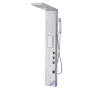 Shower Panel Tower System with Rainfall Shower Head, 53 in Brushed Stainless Steel Shower Column, 3-Function Faucet, High Pressu