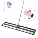 48x10in Lawn Leveling Rake with 83.9 in Adjustable Handle for Yard Garden