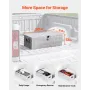 VEVOR Heavy Duty Aluminum Truck Bed Tool Box, Stripes Plated Tool Box with Side Handle and Lock Keys, Storage Toolbox Chest Orga