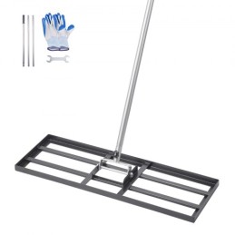 10x30in Lawn Leveling Rake 83.9 in Adjustable Handle for Yard Golf Court