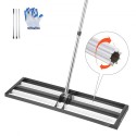36x10in Lawn Leveling Rake with 83.9 in Adjustable Handle for Yard Garden