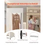 Fitting Room, Moveable Dressing Room with Thick Curtains, Privacy Space with Casters and a Sturdy Metal Hook, for Boutique, Mall
