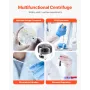 Mini Centrifuge Machine, 3013xg RCF Electric Laboratory Centrifuge Machine with 2-in-1 Rotor for 0.2/1.5/2ml Tube Capacity, Fixe
