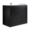 Reception Desk L-formet mod tabel Tabel 55.12 i sort kontorbord