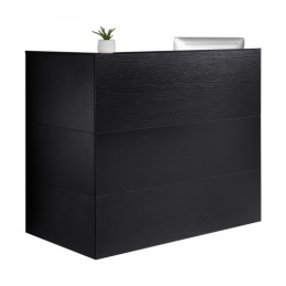 Reception Desk L-formet mod tabel Tabel 55.12 i sort kontorbord