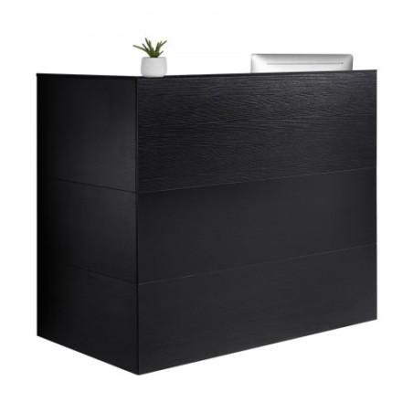 Reception Desk L-formet mod tabel Tabel 55.12 i sort kontorbord