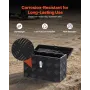 Heavy Duty Aluminum Truck Bed Tool Box, Stripes Plated Tool Box with Side Handle and Top Handle, Storage Toolbox Chest Organizer