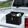 Heavy Duty Aluminum Truck Bed Tool Box, Stripes Plated Tool Box with Side Handle and Top Handle, Storage Toolbox Chest Organizer