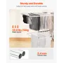 VEVOR Clothes Drying Rack, 2-Tier Foldable Laundry Dryer Rack with Sock Clips & 31 Dry Rods, Metal Height Adjustable Drying Rack