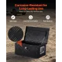 Heavy Duty Aluminum Truck Bed Tool Box, Stripes Plated Tool Box with Side Handle and Lock Keys, Storage Toolbox Chest Organizer 