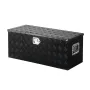 Heavy Duty Aluminum Truck Bed Tool Box, Stripes Plated Tool Box with Sliding Shelf, Side Handle, Lock & Keys, Storage Toolbox Ch
