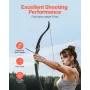 Recurve Bow and Arrows Kit, 60 inch Wooden Takedown Bows, Right Handed Ergonomic Archery Recurve Bow Package, Longbow for Outdoo