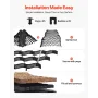 Gravel Grid, 3 Inch Depth, 17.06 x 8.86 FT / 5200 x 2700 mm, 1880 LBS Per Sq ft Grass Ground Retainer, Permeable Geo Grids Drive