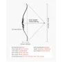 Recurve Bow and Arrows Kit, 60 inch Wooden Takedown Bows, Right Handed Ergonomic Archery Recurve Bow Package, Longbow for Outdoo