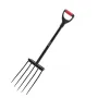 VEVOR Garden Fork, 5-Tine Gardening Pitchfork with Metal Handle, 41 in Heavy Duty Digging Fork with Y Grip, Forged Steel Spading