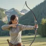 VEVOR Recurve bue- og pilesæt, 60 tommer trænedtagningsbuer, højrehåndet ergonomisk bueskydning Recurve buepakke, langbue til