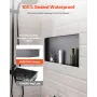 Shower Niche, 33.0 x 63.5 x 10.2 cm Frameless Recessed Wall Niche, Heavy-duty Stainless Steel Modern Shampoo Storage Organizer, 