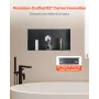 Shower Niche, 33.0 x 63.5 x 10.2 cm Frameless Recessed Wall Niche, Heavy-duty Stainless Steel Modern Shampoo Storage Organizer, 