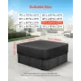 VEVOR Outdoor Hot Tub Cover, 93x93x20in/2362x2362x508mm Vejr- og vandtæt Hot Tub Cover Protector, 600D Heavy Duty Oxfor