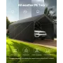 Carport, 12 x 20 FT Outdoor Car Canopy, Potable Carport with Removable Sidewalls & Door, Heavy Duty Car Shelter, UV-Resistant & 